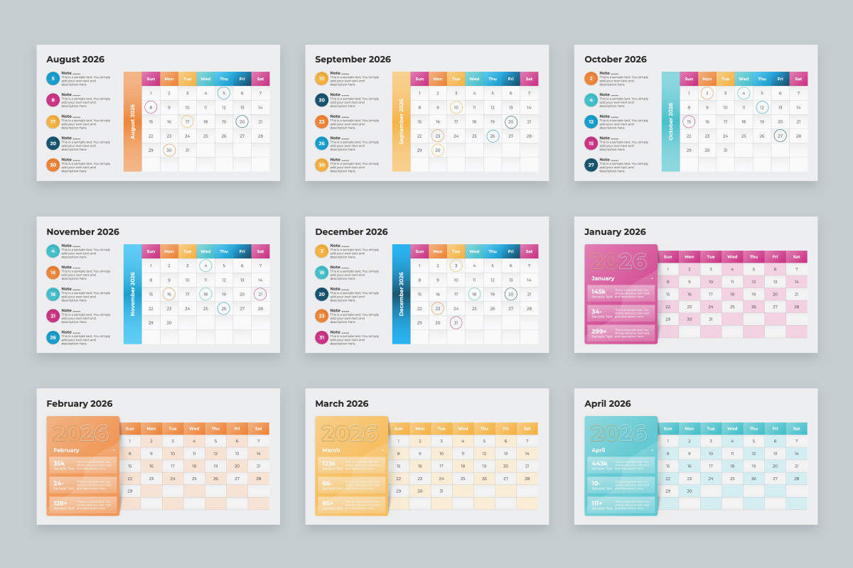 2026 Calendar Google Slides Template Nulivo Market
